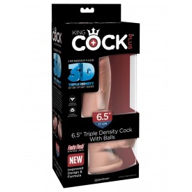 Телесный фаллоимитатор на присоске 6,5" Triple Density Cock - 20,3 см.